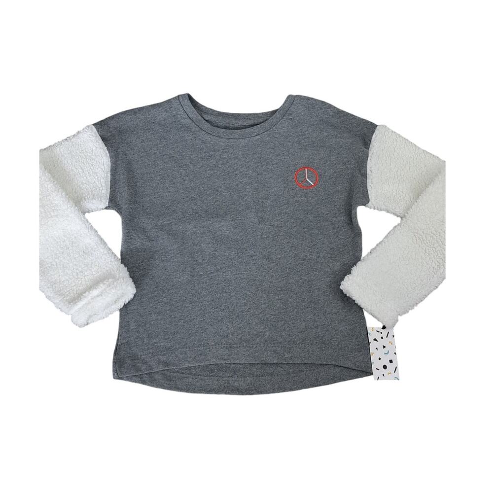 Harper Canyon Girls Gray White Pullover Top Size Small  7 8 NWT
